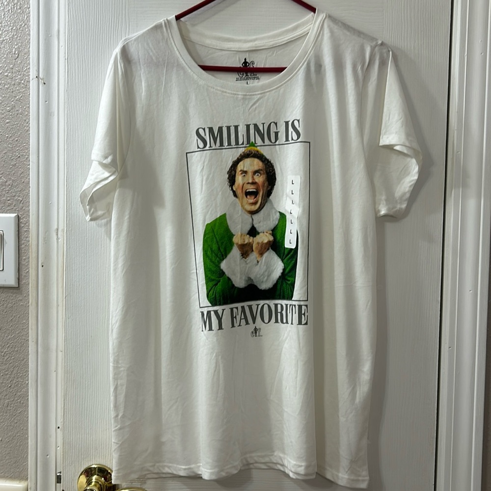Elf Large, White short sleeves shirt
